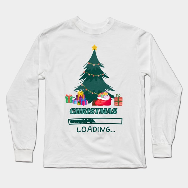 Christmas is Loading Long Sleeve T-Shirt by Quotigner